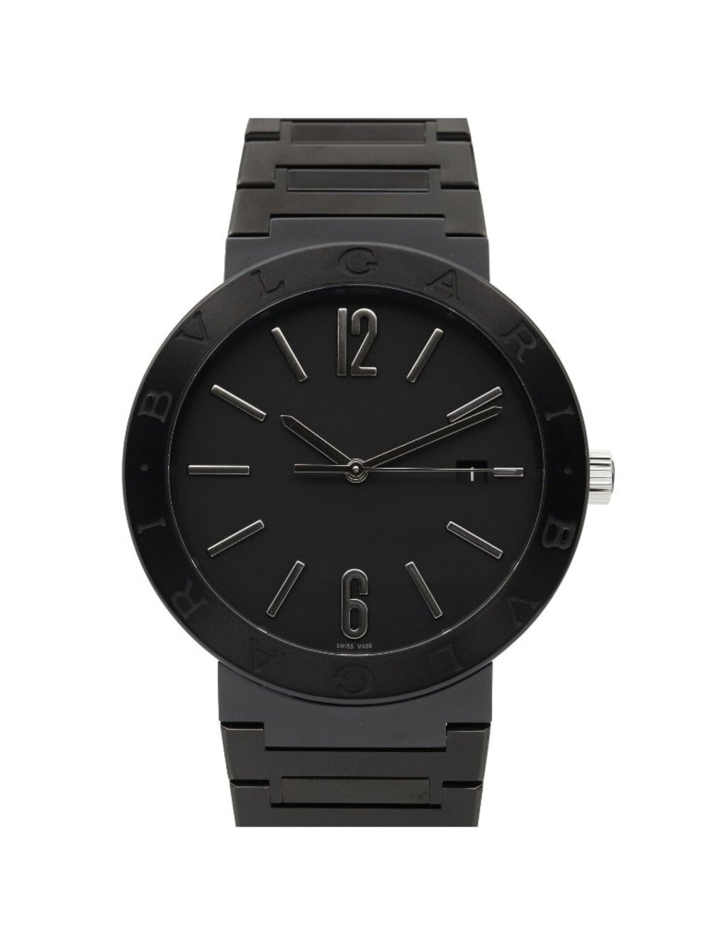 Bvlgari Watch Auto Black Stainless Steel
